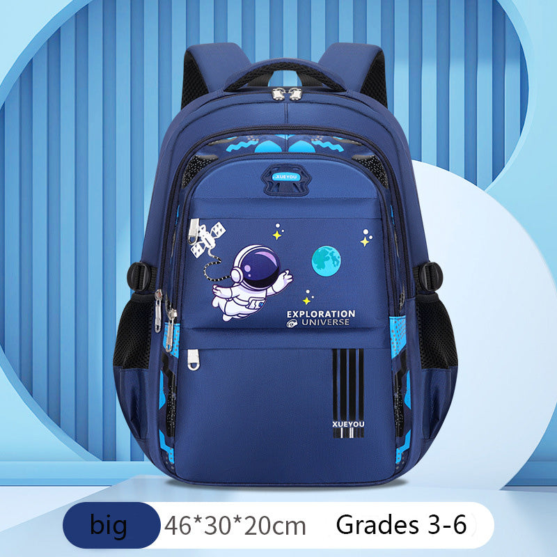 Children School Bags Kids Backpack for Boys Astronaut Theme, Waterproof Primary Book Bag, Back to School Gift