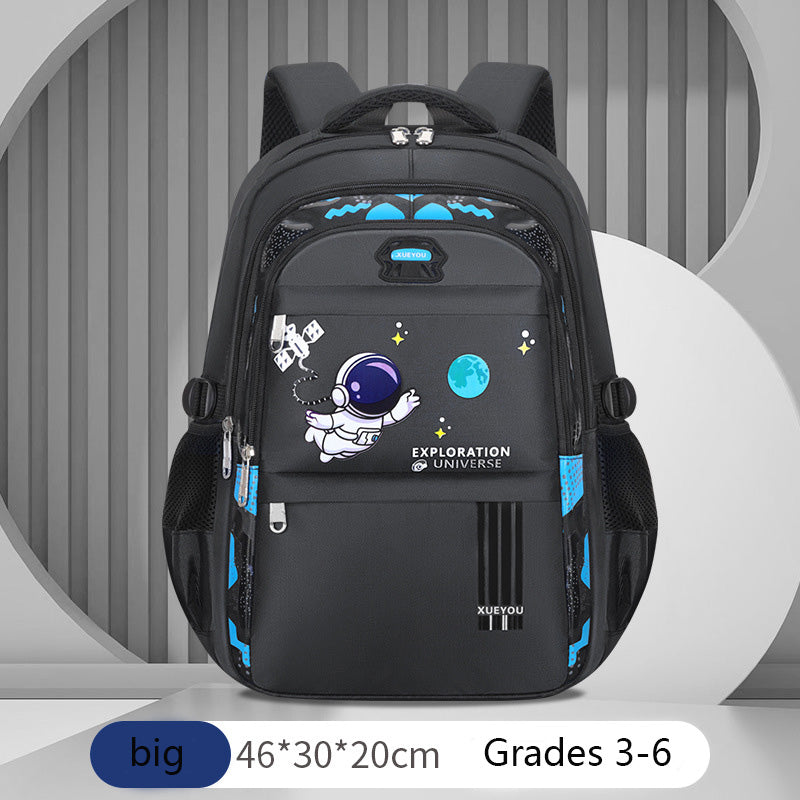 Children School Bags Kids Backpack for Boys Astronaut Theme, Waterproof Primary Book Bag, Back to School Gift