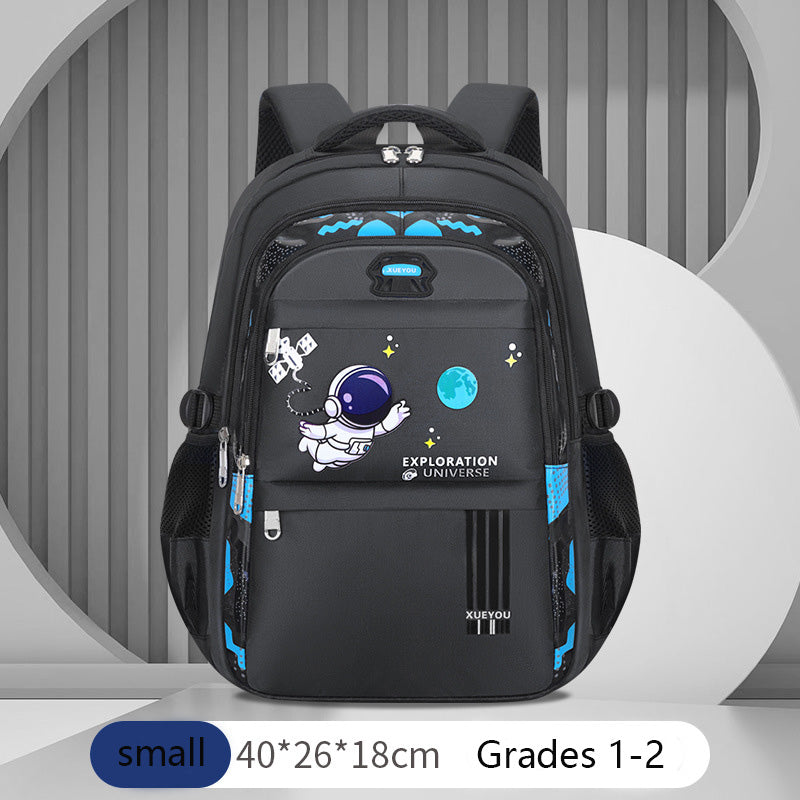 Children School Bags Kids Backpack for Boys Astronaut Theme, Waterproof Primary Book Bag, Back to School Gift