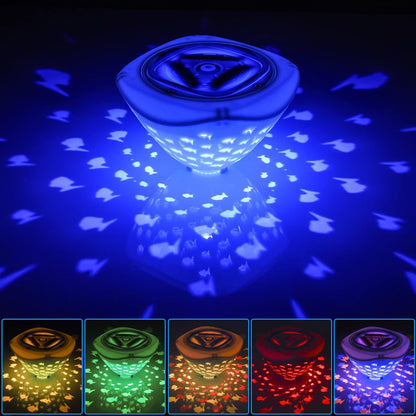 Floating Swim Pool Lights Waterproof Colorful BatteryOperated Submersible Pond  Bathtub Light Fish  1