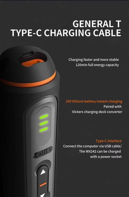 Worx WX242 Smart Cordless Electric Screwdriver Kit  30Bit USB Rechargeable Set 2