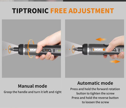Worx WX242 Smart Cordless Electric Screwdriver Kit  30Bit USB Rechargeable Set 5