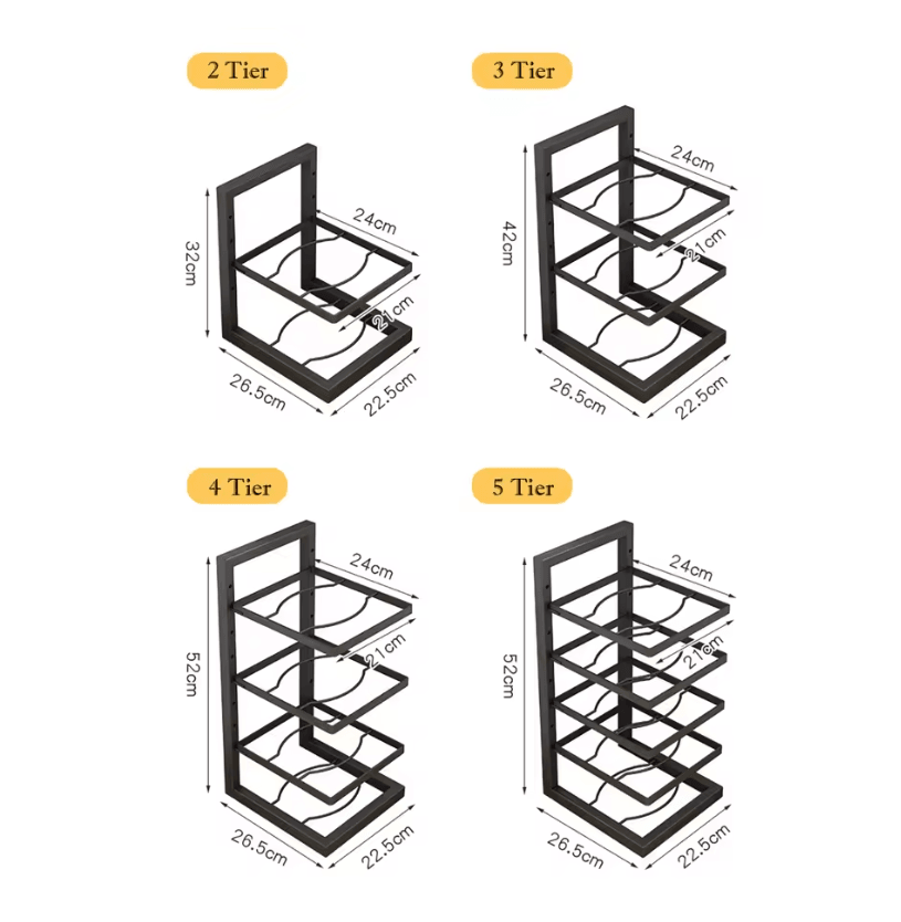 Adjustarack Multi Layer Adjustable Pot Rack Organizer Stainless Steel Kitchen Pot Storage Rack 1
