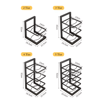 Adjustarack Multi Layer Adjustable Pot Rack Organizer Stainless Steel Kitchen Pot Storage Rack 1