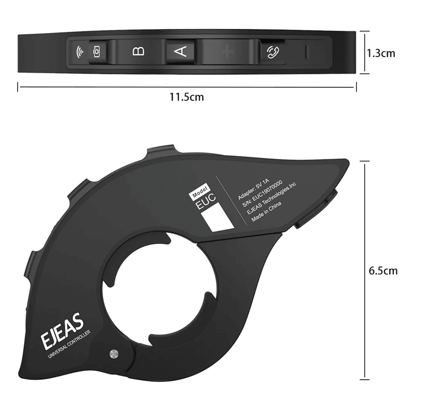 EJEAS EUC Motorcycle Handlebar Bluetooth Remote Controller 4