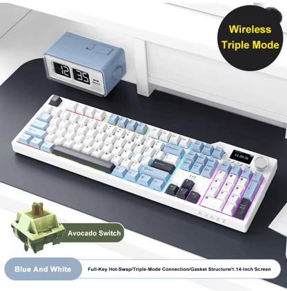 Ajazz AK35I V3 MAX Gasket Mechanical Keyboard TriMode Wired Bluetooth Wireless Gaming Keyboard 5