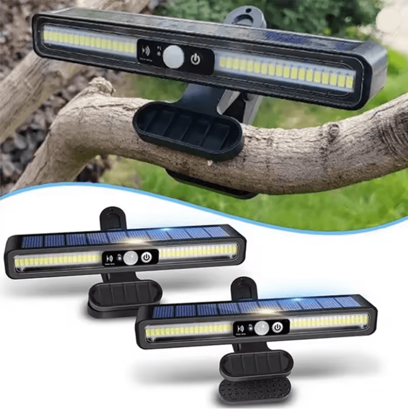 SunGuard Clip On Solar Motion Sensor Light Outdoor Waterproof Fence Security Lamp