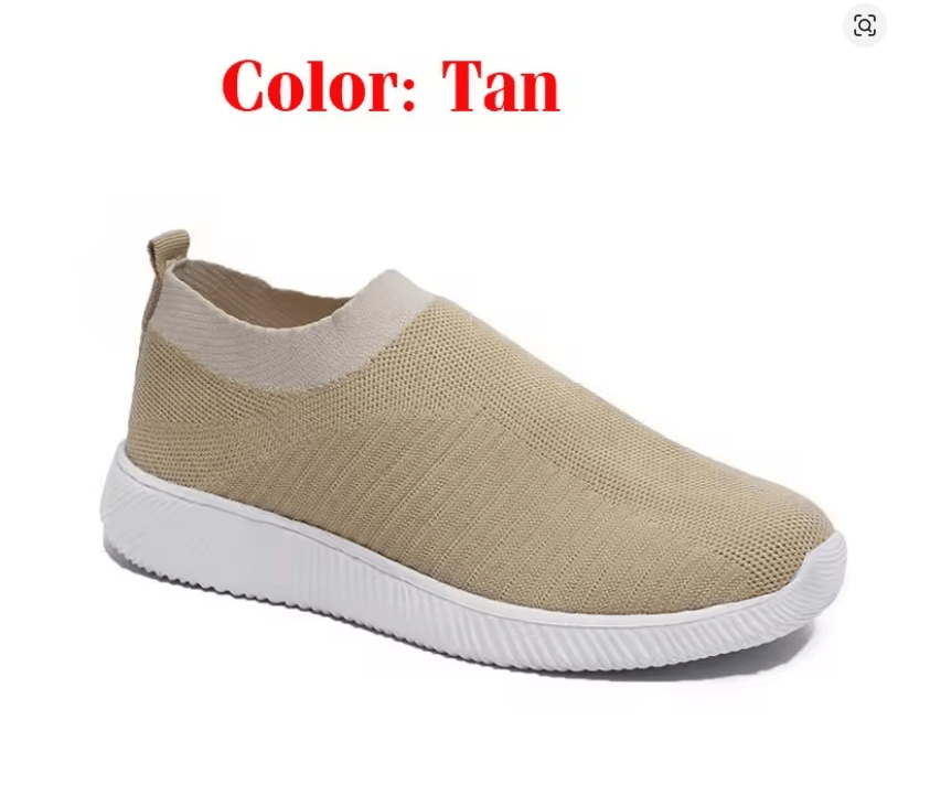 SoftKnit Womens Plus Size Slip On Loafers Breathable Casual Flats Summer Shoes 6