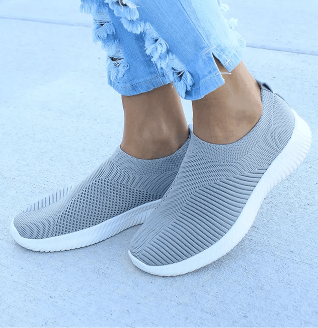 SoftKnit Womens Plus Size Slip On Loafers Breathable Casual Flats Summer Shoes 1