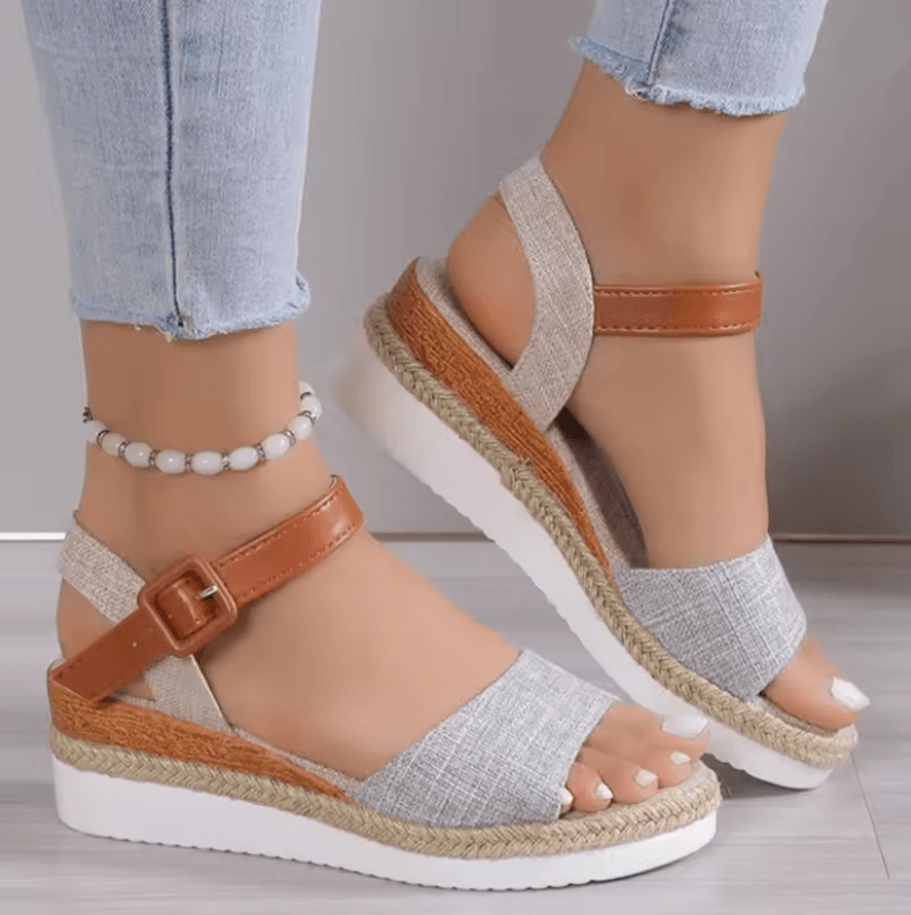 SummerStep Womens Plus Size Wedge Sandals Breathable Soft Walking Shoes
