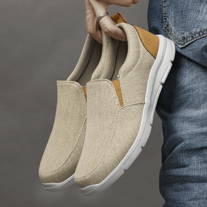 AppleTrail Mens Breathable Canvas Slip On Sneakers Lightweight Outdoor Loafers 2