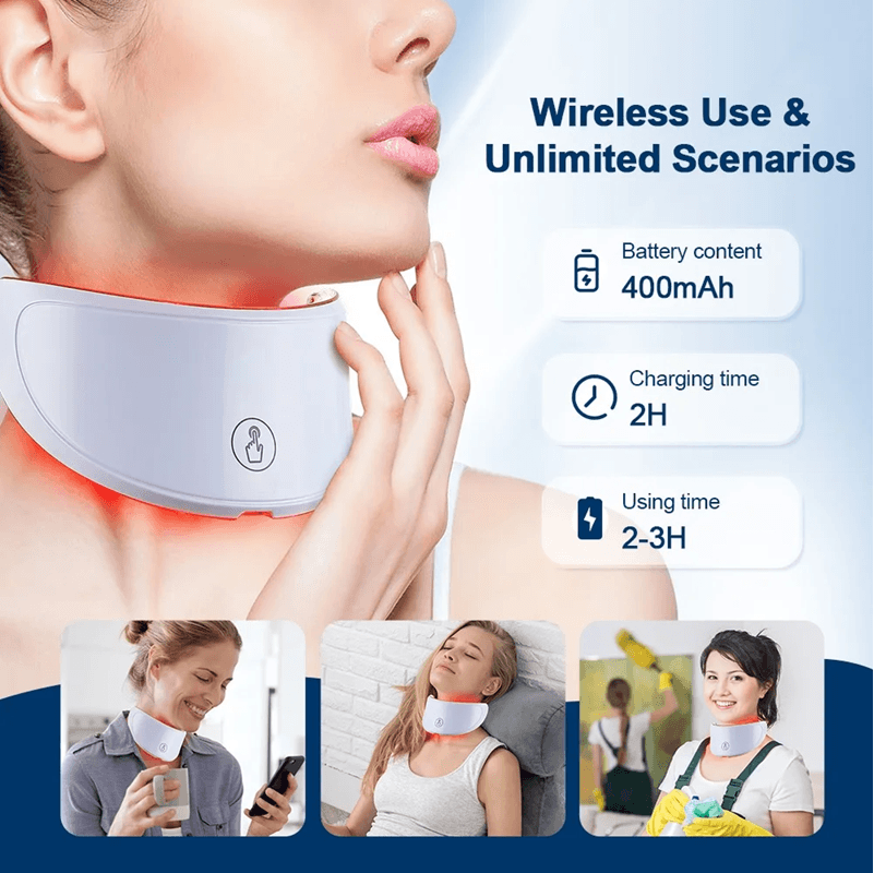 GlowRevive 7 Color LED Facial And Neck Mask Home Light Therapy Device 7