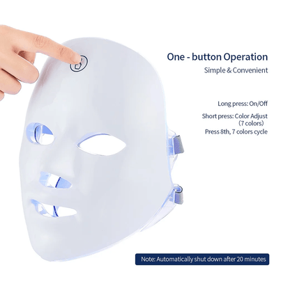 GlowRevive 7 Color LED Facial And Neck Mask Home Light Therapy Device 5