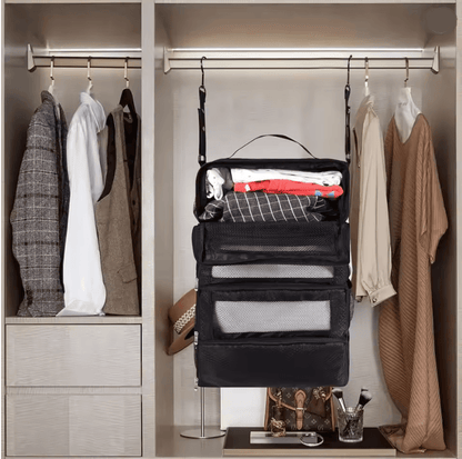 TravelEase Collapsible Hanging Suitcase Organizer High Capacity Packing Cube Closet