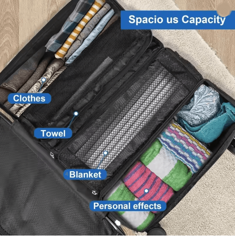 TravelEase Collapsible Hanging Suitcase Organizer High Capacity Packing Cube Closet 2