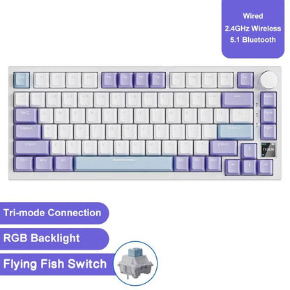 Ajazz AK820Pro Wireless Mechanical Gaming Keyboard  HotSwappable GasketMounted With Customizable Kn 12