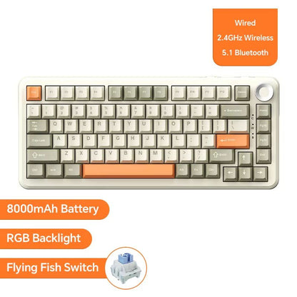 Ajazz AK820Pro Wireless Mechanical Gaming Keyboard  HotSwappable GasketMounted With Customizable Kn 16