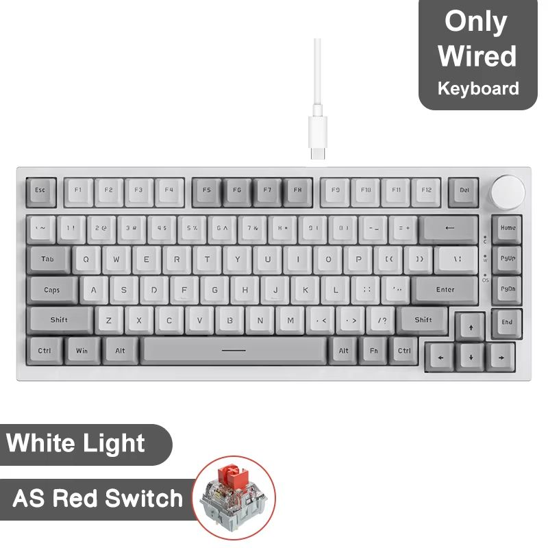 Ajazz AK820Pro Wireless Mechanical Gaming Keyboard  HotSwappable GasketMounted With Customizable Kn 8