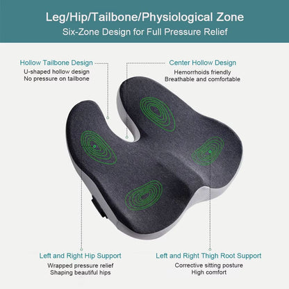 Orthopedic Hot Vibe Massage Cushion  Vibration Massage And Hot Compress For Back And Waist Support 4