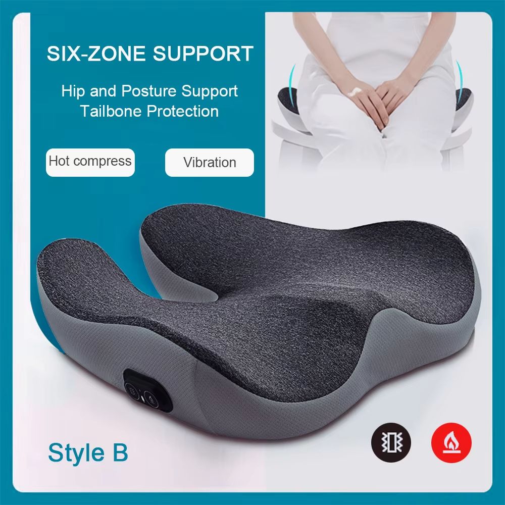 Orthopedic Hot Vibe Massage Cushion  Vibration Massage And Hot Compress For Back And Waist Support 6