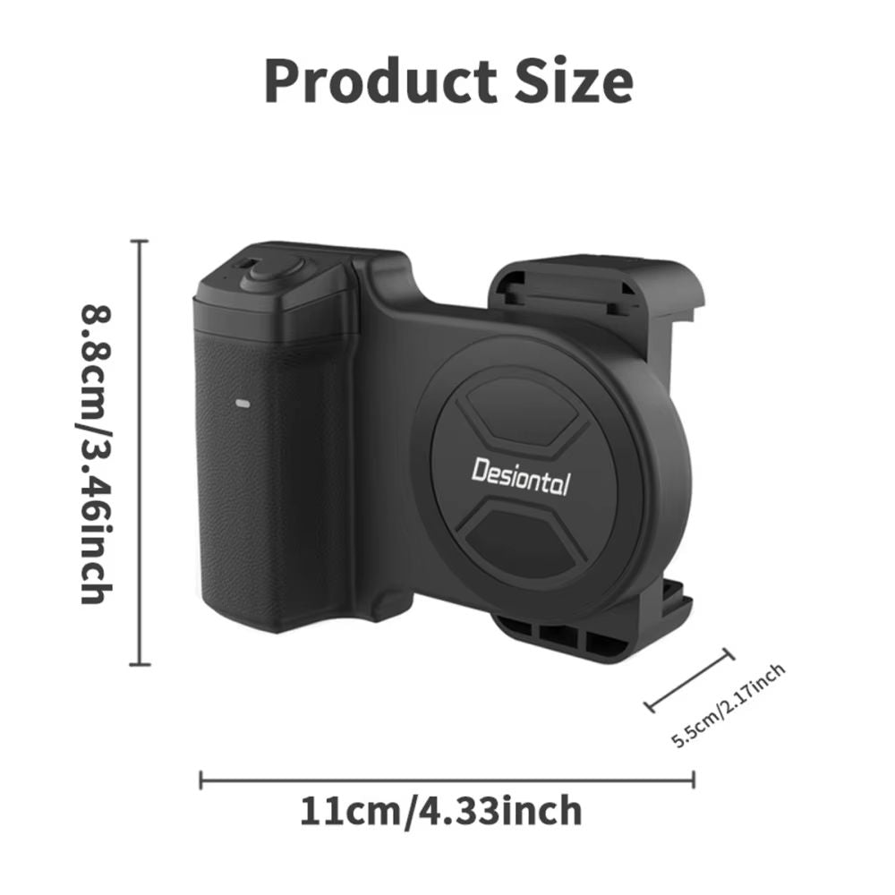 Sleek Selfie Grip And Phone Camera Grip With Detachable Bluetooth Remote 5