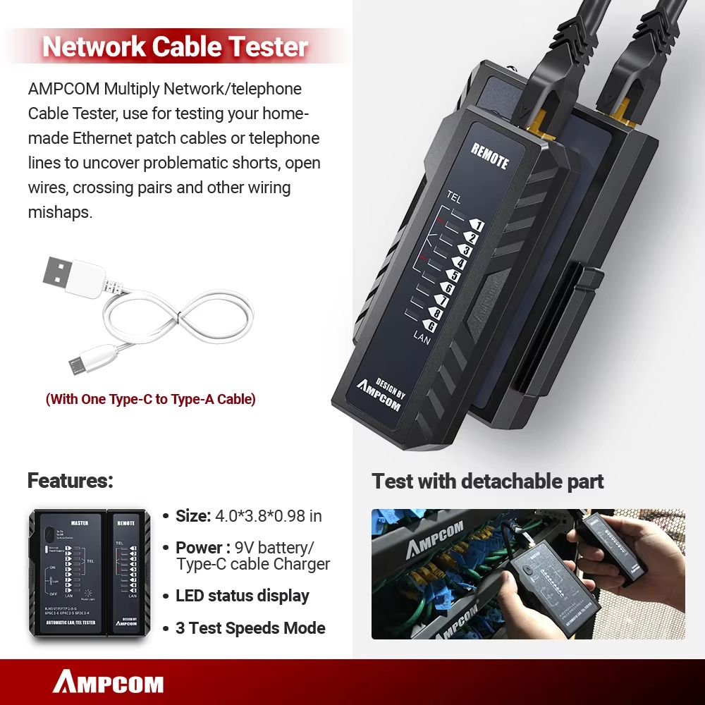 ProFix 12 In 1 Ethernet Cable Crimper And LAN Cable Tester Set 2