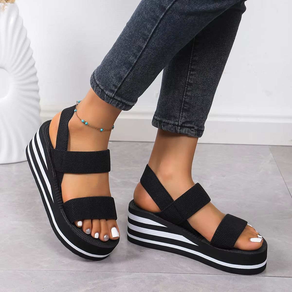 SummerLift Womens Platform Wedge Sandals Lightweight Slingback Comfort 4