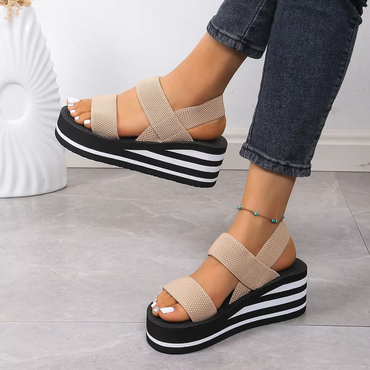 SummerLift Womens Platform Wedge Sandals Lightweight Slingback Comfort 5