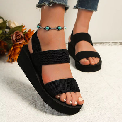 SummerLift Womens Platform Wedge Sandals Lightweight Slingback Comfort 9