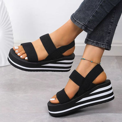 SummerLift Womens Platform Wedge Sandals Lightweight Slingback Comfort 7