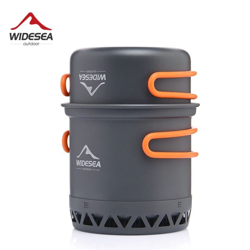 Outdoor Camping Cookware Set with Heat Resistant Pot and Kettle for Travel Cooking and Backpacking