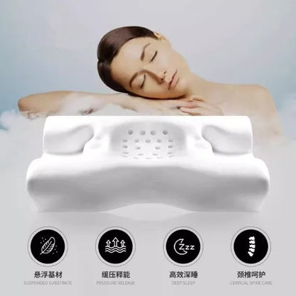 3D Memory Foam Beauty Pillow For Side Sleepers With Anti Wrinkle Design And Cervical Neck Support 1