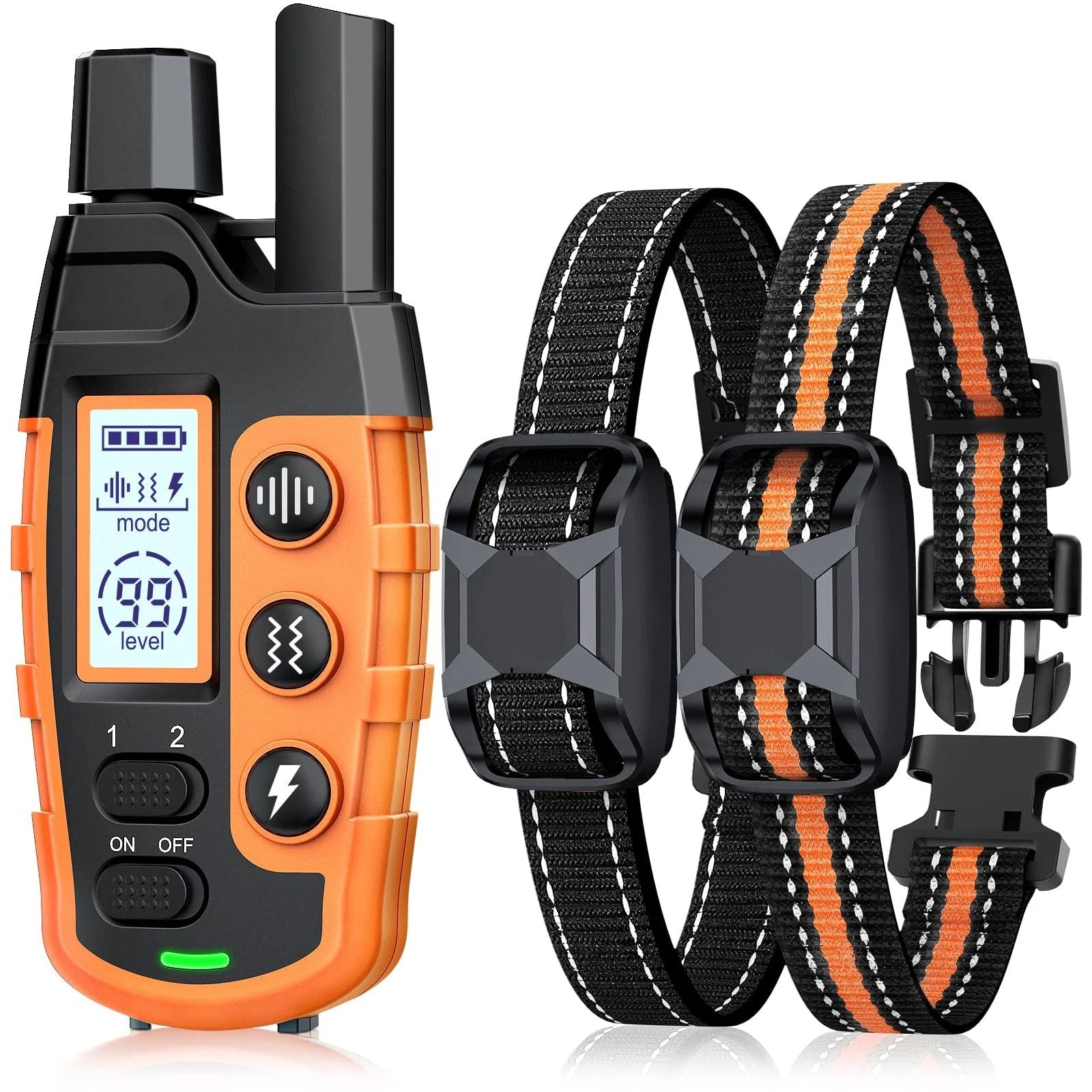 Remote Control Waterproof Dog Training Collar with Shock Vibration and Tone for Small Medium Large Dogs