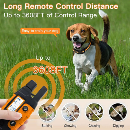 Remote Control Waterproof Dog Training Collar With Shock Vibration And Tone For Small Medium Large  2
