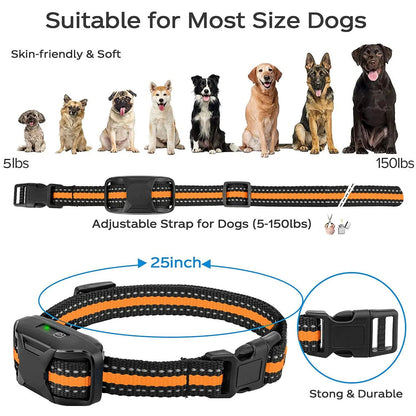 Remote Control Waterproof Dog Training Collar With Shock Vibration And Tone For Small Medium Large  3