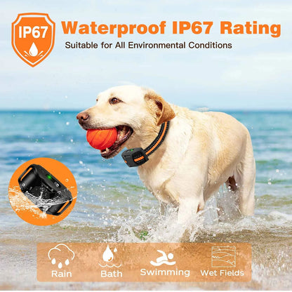 Remote Control Waterproof Dog Training Collar With Shock Vibration And Tone For Small Medium Large  4