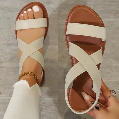 Womens Summer Walking Sandals with Retro Design for Beach Parties and Casual Comfort