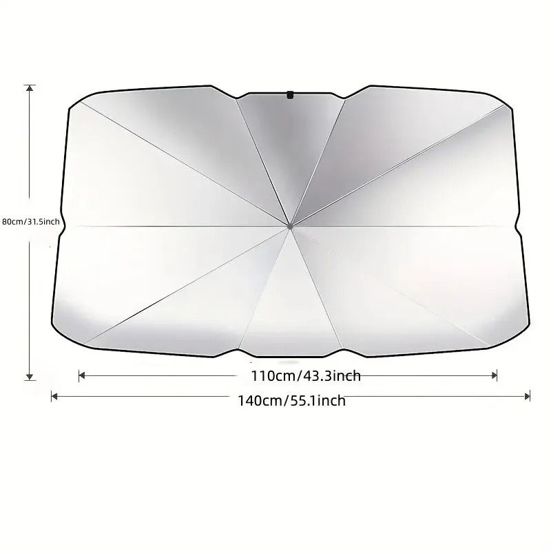 Foldable Car Windshield Sunshade Umbrella For Summer Interior Cooling And Sun Protection 7