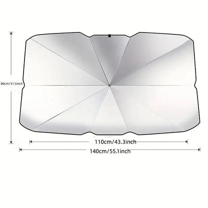 Foldable Car Windshield Sunshade Umbrella For Summer Interior Cooling And Sun Protection 7
