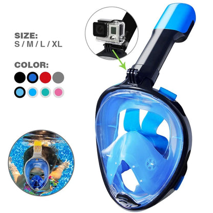 Full Face Snorkeling and Diving Mask with Anti Fog Design for Kids and Adults