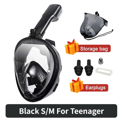 Full Face Snorkeling And Diving Mask With Anti Fog Design For Kids And Adults 12