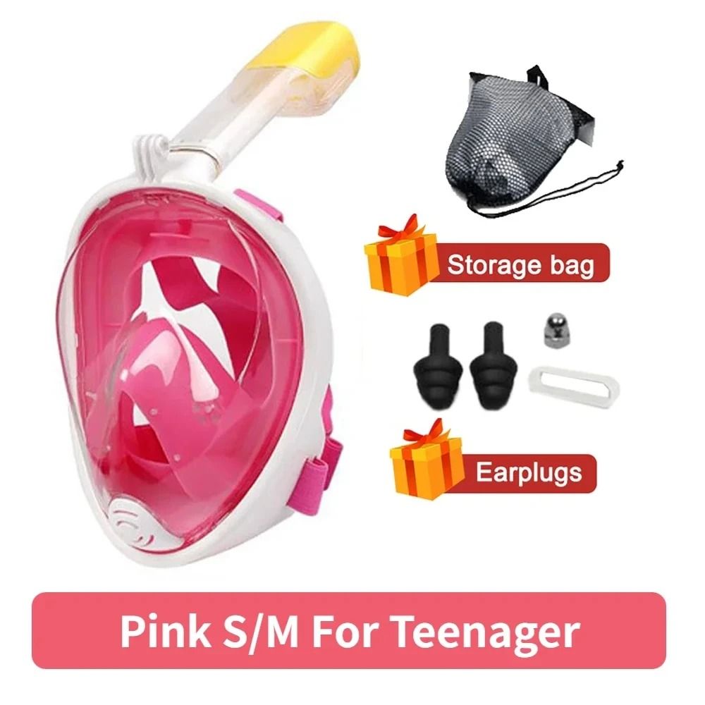 Full Face Snorkeling And Diving Mask With Anti Fog Design For Kids And Adults 16