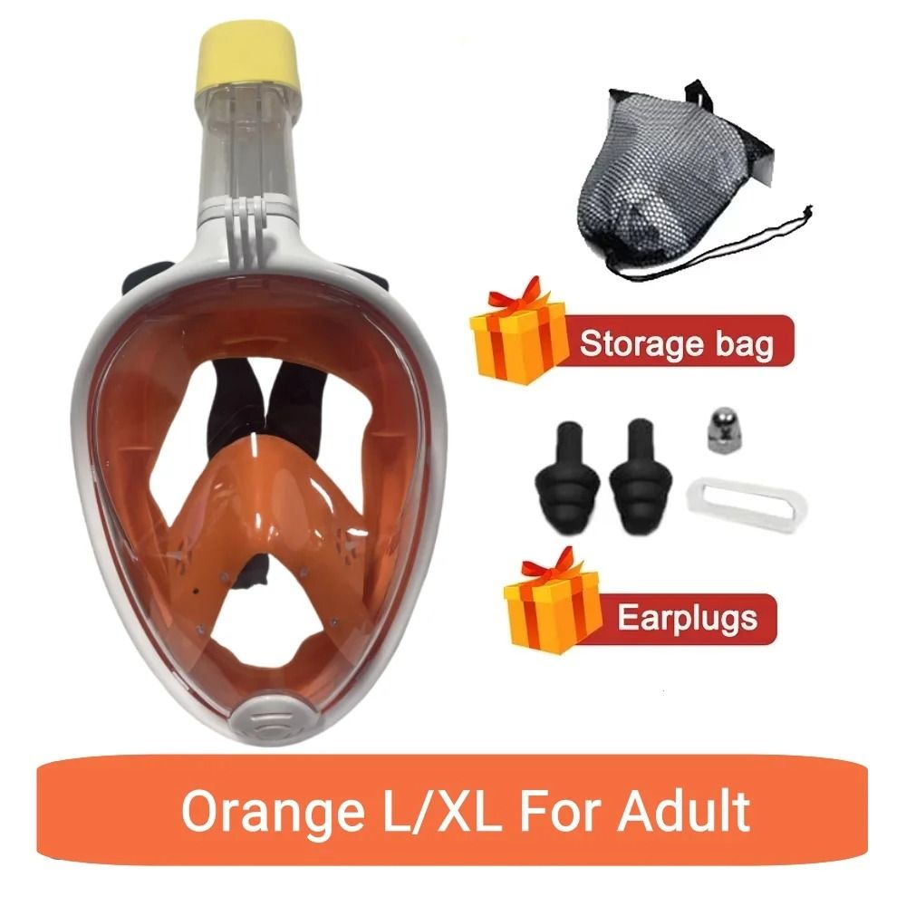 Full Face Snorkeling And Diving Mask With Anti Fog Design For Kids And Adults 18