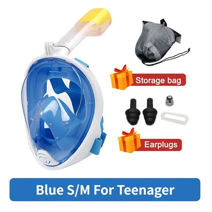 Full Face Snorkeling And Diving Mask With Anti Fog Design For Kids And Adults 8