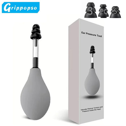 Ear Pressure Relief Suction Device with Portable Design and Multiple Earplug Sizes for Headache and Inner Ear Comfort