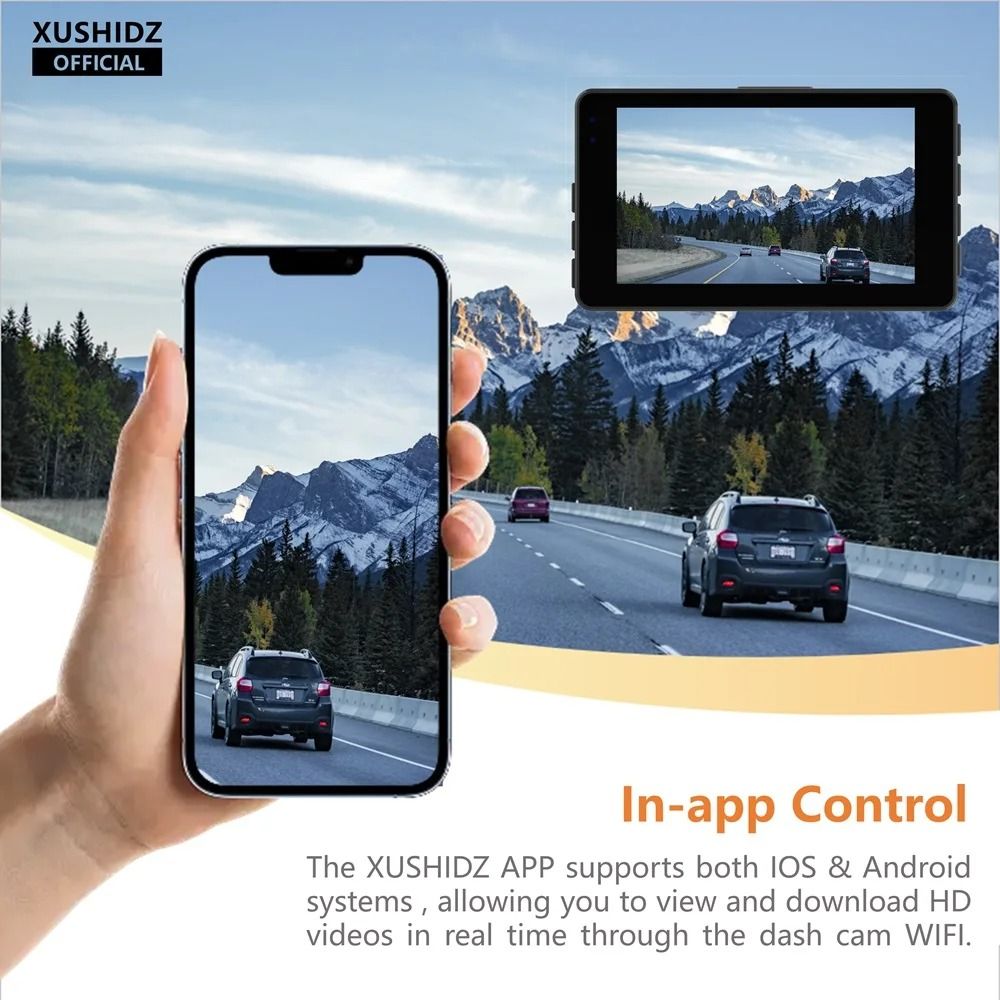 XUSHIDZ X02 2K WiFi Dash Cam With Dual Channel Recording Motion Detection And 24 Hour Parking Monit 5
