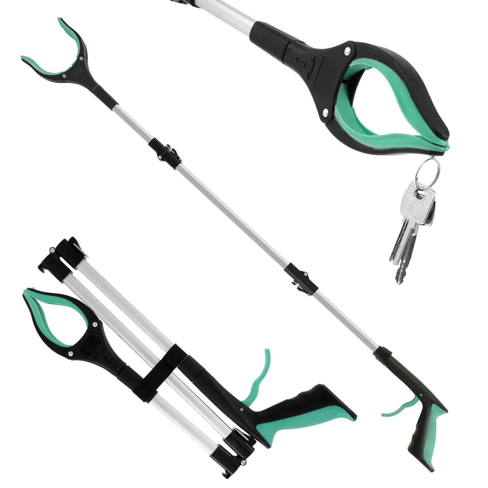 Foldable Portable Garbage Grabber Tool With Non Slip Jaw And Collapsible Litter Picker For Outdoor  1