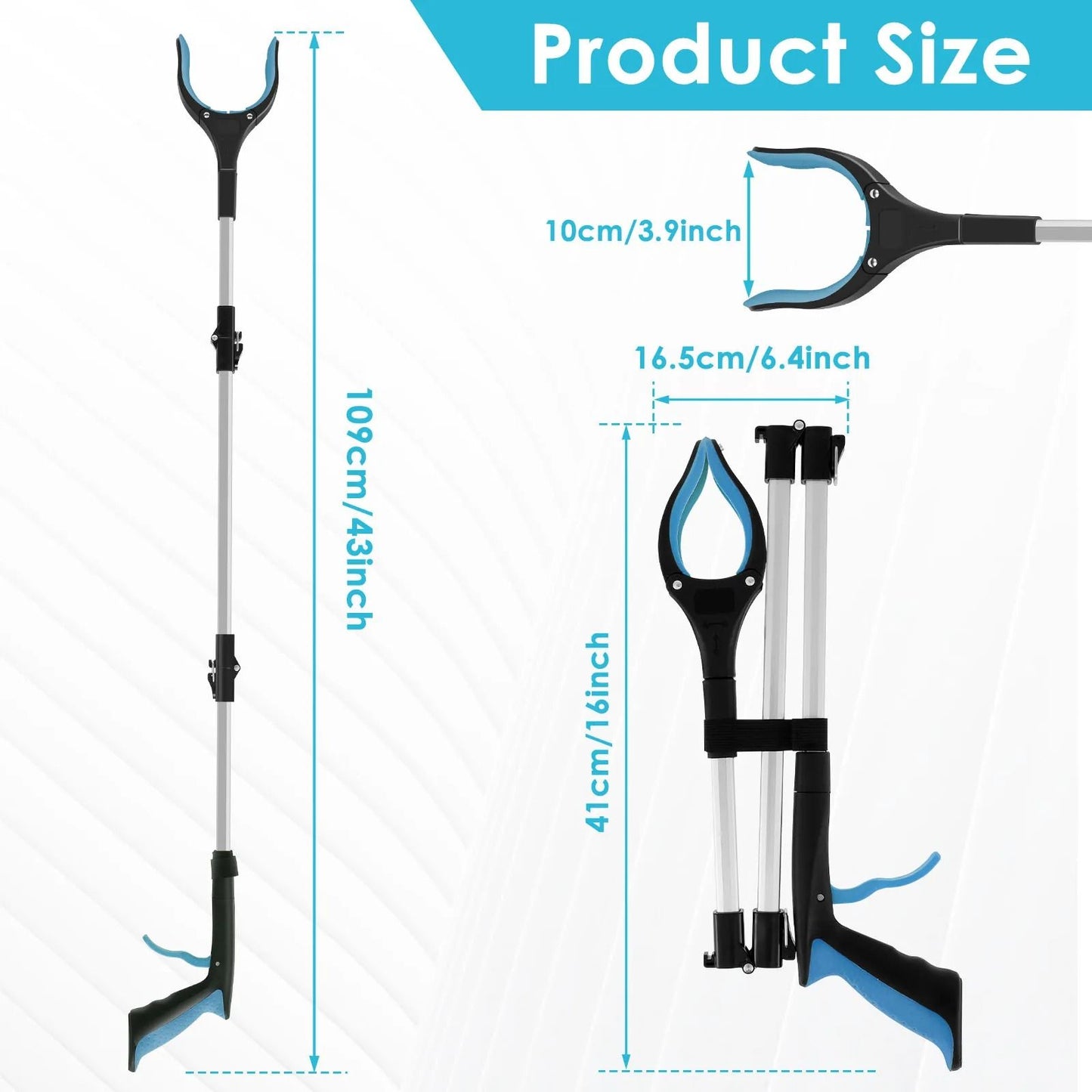 Foldable Portable Garbage Grabber Tool With Non Slip Jaw And Collapsible Litter Picker For Outdoor  9