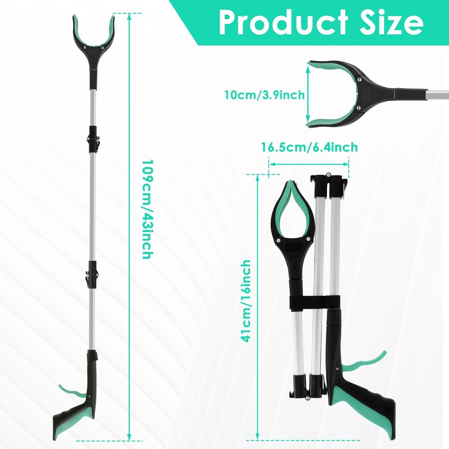 Foldable Portable Garbage Grabber Tool With Non Slip Jaw And Collapsible Litter Picker For Outdoor  5