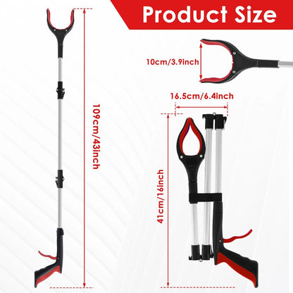 Foldable Portable Garbage Grabber Tool With Non Slip Jaw And Collapsible Litter Picker For Outdoor  6